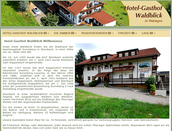 Hotel-Gasthof Waldblick Thüringen